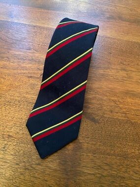 Vintage Lands end direct merchants wool/silk royal marines regimental neck tie
